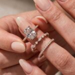 S925 3PC Wedding Set Elegant 3.5 Carat Radiant Cut Simulated Diamond Engagement Ring with Round & Marquise Accents Bands - Image 26