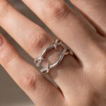 S925 Infinity Twist Stackable Wedding Band in Sterling Silver