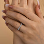 S925 Maxine Pear Shape Design Women's Wedding Band - Image 2