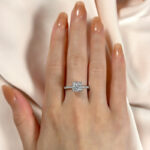 S925 Maxine Classic 3.0Ct Cushion Cut Engagement Ring In Sterling Silver - Image 3