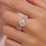 S925 Maxine Timeless Moissanite 2.0 Carat Round Cut Engagement Ring