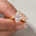 S925 Moissanite 3.0Ct Marquise Cut Twist Engagement Ring For Women - Image 4