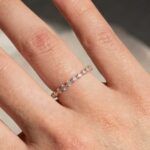 S925 Maxine Moissanite Round Cut Half Eternity Thin Women's Wedding Band In Sterling Silver - Image 7