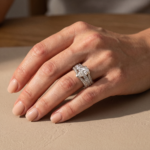 S925 Unique 3 Prong 3.0Ct Pear Cut Engagement Ring - Image 2