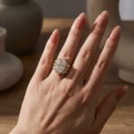 S925 7.0 Carat Radiant Cut Wedding Ring Set With Enhancer Crown-Shaped Wedding Set - Image 2