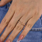 S925 Vintage Full Eternity Art Deco Stacking Women's Wedding Band In Sterling Silver - Image 6