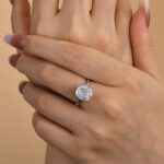 S925 Maxine Stunning Cushion Cut Engagement Ring In Sterling Silver - Image 2