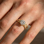 S925 Maxine Moissanite Twist 2.0 Carat Round Cut Wedding Ring Set In Sterling Silver - Image 10