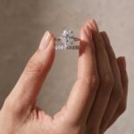 S925 Moissanite 5.5 Ct Solitaire Oval Cut Engagement Ring with Eternity Oval Cut Ring - Image 11