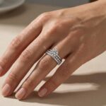 S925 Moissanite Solitaire 2.0 Ct Round Cut White Gold Engagement Ring with Round & Marquise Accents Bands - Image 3