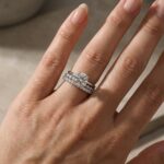 S925 Moissanite Solitaire 2.0 Ct Round Cut White Gold Engagement Ring with Round & Marquise Accents Bands - Image 2