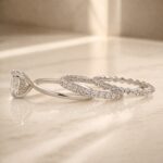 S925 Moissanite Solitaire 2.0 Ct Round Cut White Gold Engagement Ring with Round & Marquise Accents Bands - Image 5