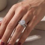 S925 Vintage Art Deco Oval Cut Women's Wedding Ring Set In Sterling Silver - Image 2
