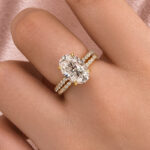 S925 Maxine Moissanite 4.0 Ct Oval Cut Wedding Ring Set For Women - Image 9