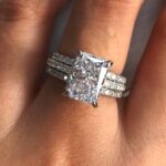 S925 Timeless 3.5 Carat Radiant Cut Simulated Diamond 3PC Wedding Ring Set