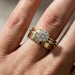 S925 Moissanite 3PC 2.0Ct Round Cut Wedding Ring Set For Women