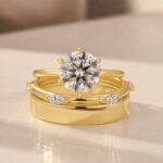 S925 Moissanite 3PC 2.0Ct Round Cut Wedding Ring Set For Women - Image 4