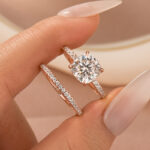 S925 2.5 Carat Cushion Cut Bridal Wedding Ring Set Travel Ring With Half Eternity Wedding Band - Image 22