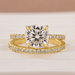 S925 2.5 Carat Cushion Cut Bridal Wedding Ring Set Travel Ring With Half Eternity Wedding Band - Image 20
