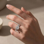 S925 3.5Ct Radiant Cut 3PC White Gold Moissanite Diamond Wedding Ring - Image 2