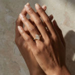 S925 4.0Ct Marquise Cut Yellow Gold Moissanite Diamond Wedding Ring Set - Image 4