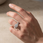 S925 4.0Ct Round Cut White Gold Moissanite Diamond Wedding Ring - Image 2