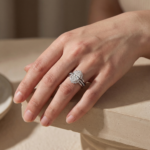 S925 Moissanite 4.0Ct Oval Cut White Gold Wedding Ring Set - Image 2