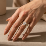 S925 3PC Wedding Set Elegant 3.5 Carat Radiant Cut Simulated Diamond Engagement Ring with Round & Marquise Accents Bands - Image 8