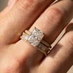 S925 Maxine Elongated 5.0Ct Radiant Cut Wedding Ring With Emerald Cut Wedding Band - Image 3