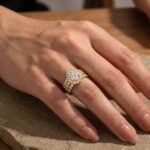 S925 3PC Classic 3.0 Carat Halo Pear Cut Wedding Ring Set In Sterling Silver - Image 6