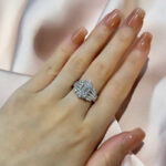 S925 Maxine Vintage Emerald Cut Insert Wedding Ring Set For Women In Sterling Silver - Image 3