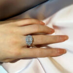 S925 Maxine Vintage Emerald Cut Insert Wedding Ring Set For Women In Sterling Silver - Image 4