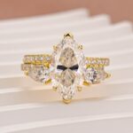 S925 Unique 4.0Ct Marquise Cut Insert Wedding Ring Set For Women in Sterling Silver - Image 11