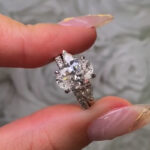 S925 Maxine Unique Oval Cut Insert Wedding Ring Set For Women In Sterling Silver - Image 5