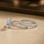 S925 Maxine Exquisite 4.0 Ct Oval Cut Wedding Ring Set in Sterling Silver - Image 6