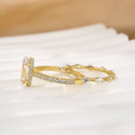 S925 2.5Ct Oval Cut Wedding Ring Set Travel Ring With Classic Wedding Band - Image 6
