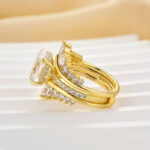 S925 Exclusive 4.0Ct/5.0Ct Oval Cut Wedding Ring Set Travel Ring With Jacket Wedding Band - Image 9