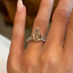 S925 Maxine 4.5 Carat Pear Cut Wedding Ring Set With Open Wedding Band - Image 2