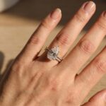 S925 Maxine 4.5 Carat Pear Cut Wedding Ring Set With Open Wedding Band - Image 5