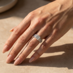 S925 3PC 2.0Ct Princess Cut Wedding Ring For Her With Two Classic Wedding Bands - Image 3