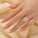 S925 Vintage 3.5Ct Halo Radian Cut Insert Wedding Ring With Engagement Ring Enhancer - Image 3