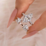 S925 Unique 4.0Ct Marquise Cut Insert Wedding Ring Set For Women in Sterling Silver - Image 4