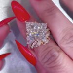 S925 8.0 Carat Pear Cut Three Stone Insert Wedding Ring Set With Engagement Ring Enhancer - Image 2