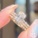 S925 3PC 5.0Ct Cushion Cut Wedding Ring Set In Sterling Silver