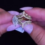 S925 4.0Ct Marquise Enhancer Wedding Ring Set With Vintage Engagement Ring