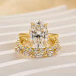 S925 3PC 4.5Ct Oval Cut Wedding Ring Set Travel Rings In Sterling Silver - Image 3