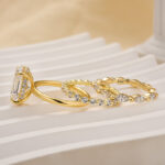 S925 3PC 4.5Ct Oval Cut Wedding Ring Set Travel Rings In Sterling Silver - Image 4