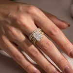 S925 4PC 4.5Ct Radiant Cut Wedding Ring Set With Classic Wedding Bands - Image 6
