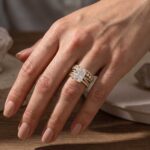 S925 4PC 4.5Ct Radiant Cut Wedding Ring Set With Classic Wedding Bands - Image 7