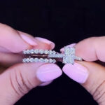 S925 Enhancer Wedding Ring Set 3.5Ct Radiant Cut White Gold Engagement Rings with Enhancer Wedding Band